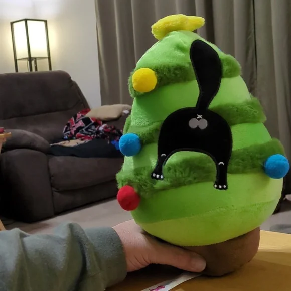 Cat in Christmas Tree Plush - Picture 2 of 3